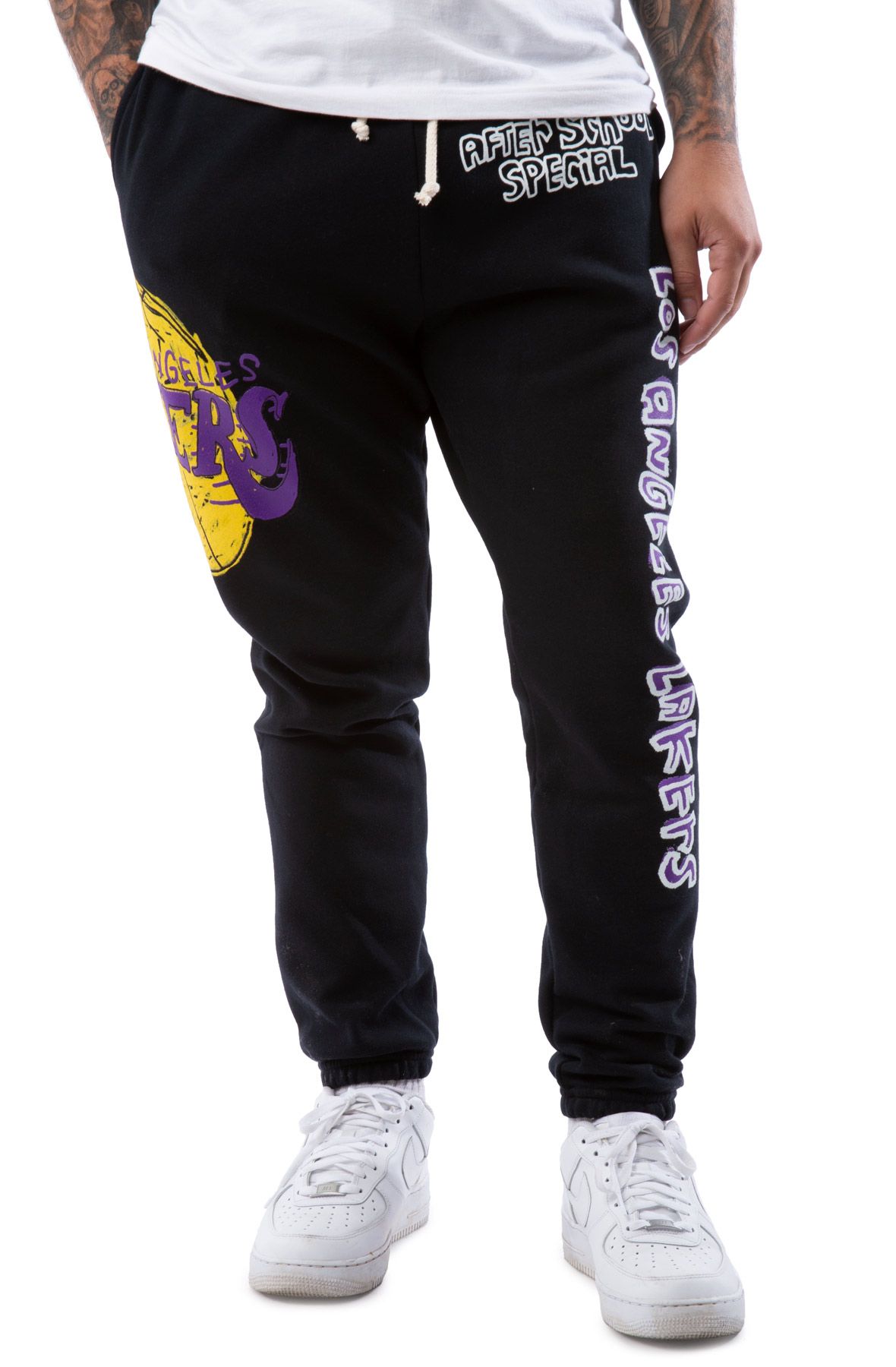 Men's Los Angeles Lakers After School Special White Sweatpants