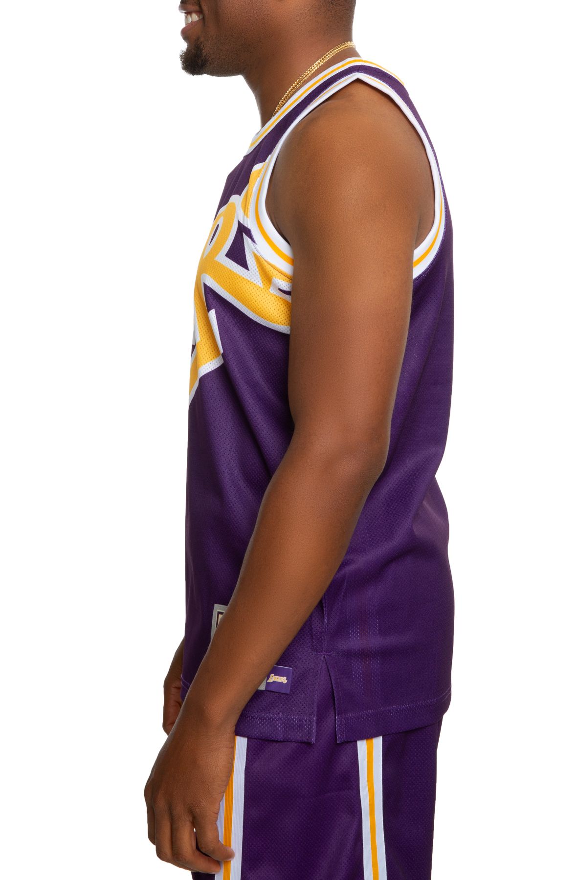 Mitchell & Ness Men NBA Los Angeles Lakers Big Face Purple SJY19068LALL () L