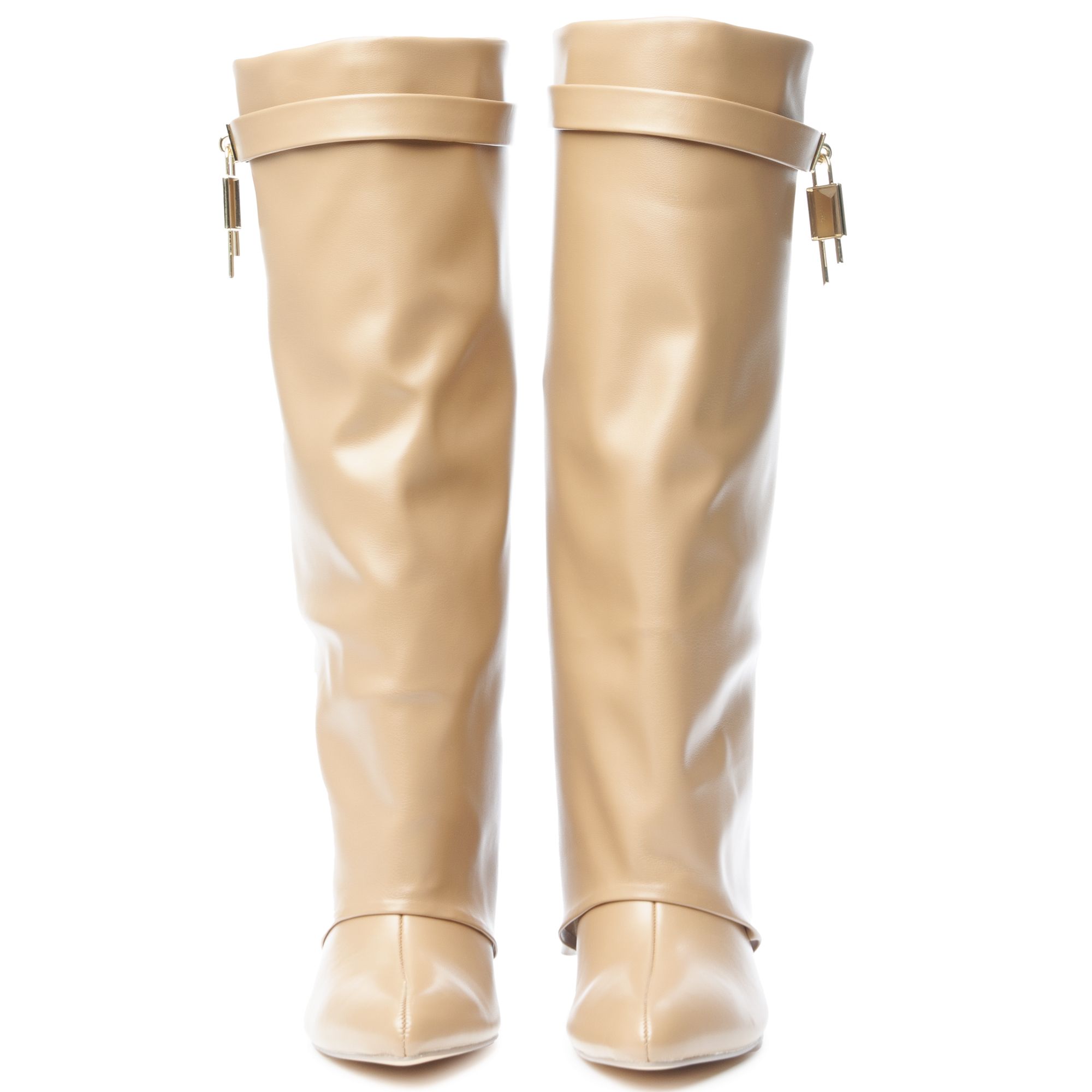 ミドルブーツ GIVENCHY Women Boots BE604TE293231 Beige Shark Lock Stiletto ankle boots in nappa leather in