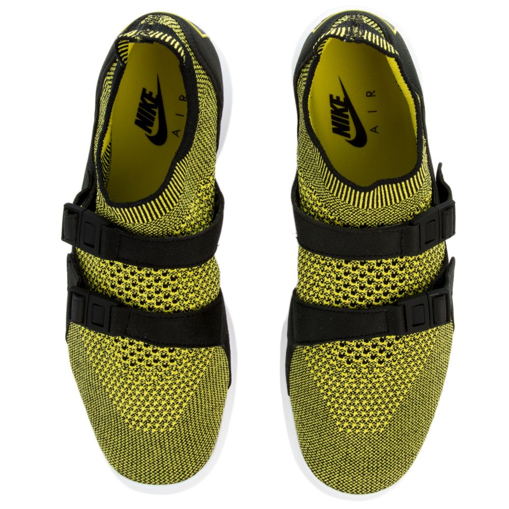 Nike Air Sockracer Flyknit Black White-Yellow Strike (Women's)