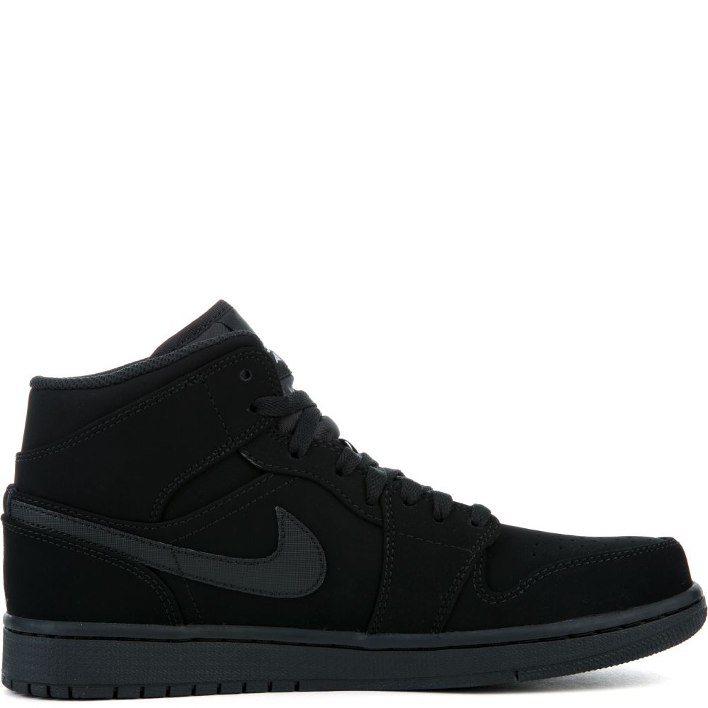 靴 NIKE AIR JORDAN 1 MID \"TRIPLE BLACK\"23.5 Nike Air Jordan 1 Mid 