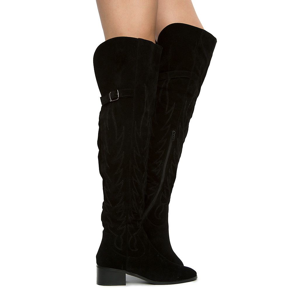 YOKI Blanka 03 Thigh High Boots BLANKA-03/BLACK - Shiekh