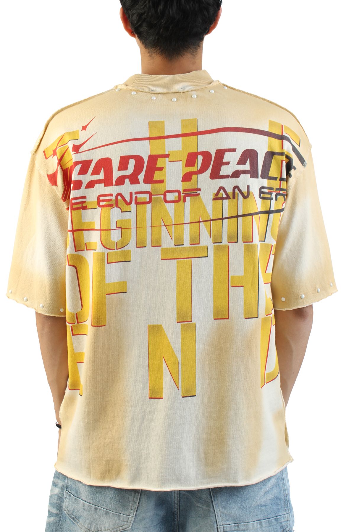 RARE PEACE Mangaverse T-Shirt RT6024-ECRU - Shiekh