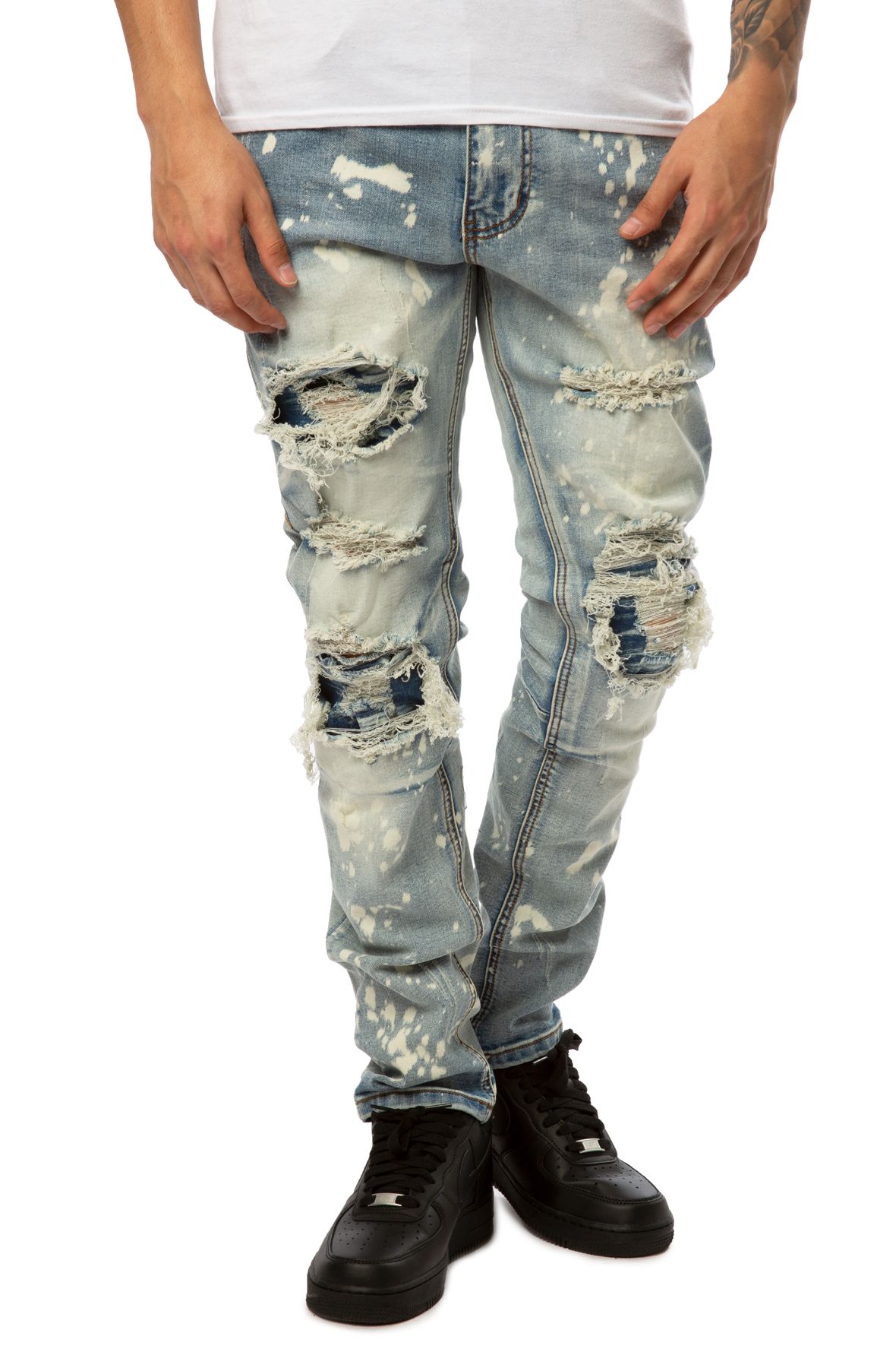 KDNK Nokio Ripped Jeans KND4337-BLUE - Shiekh