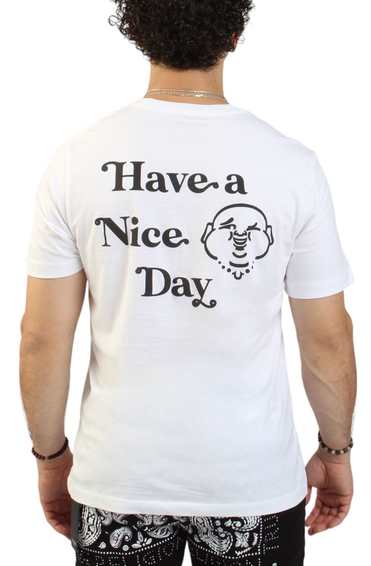 関税込み♪【TRUE RELIGION】TEDDY テディ★ロゴ Tシャツ TRUE RELIGION Have A Nice Day T-Shirt 108197-1700 - Shiekh