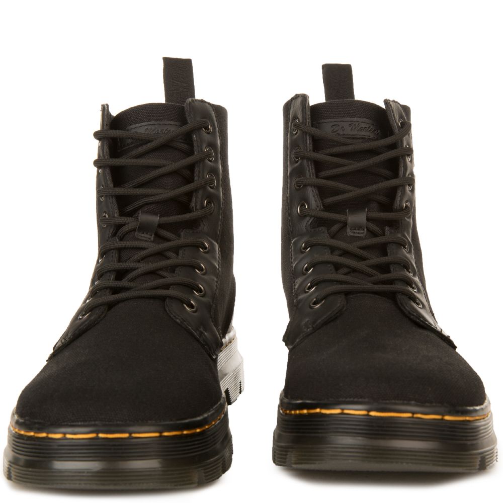 DR. MARTENS Unisex Combs Black Canvas Boots R21814001 Shiekh