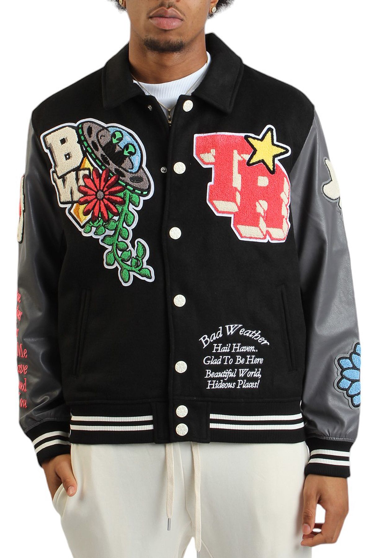 TRUE RELIGION Bad Weather X True Religion Varsity Jacket 108584 1096 Shiekh