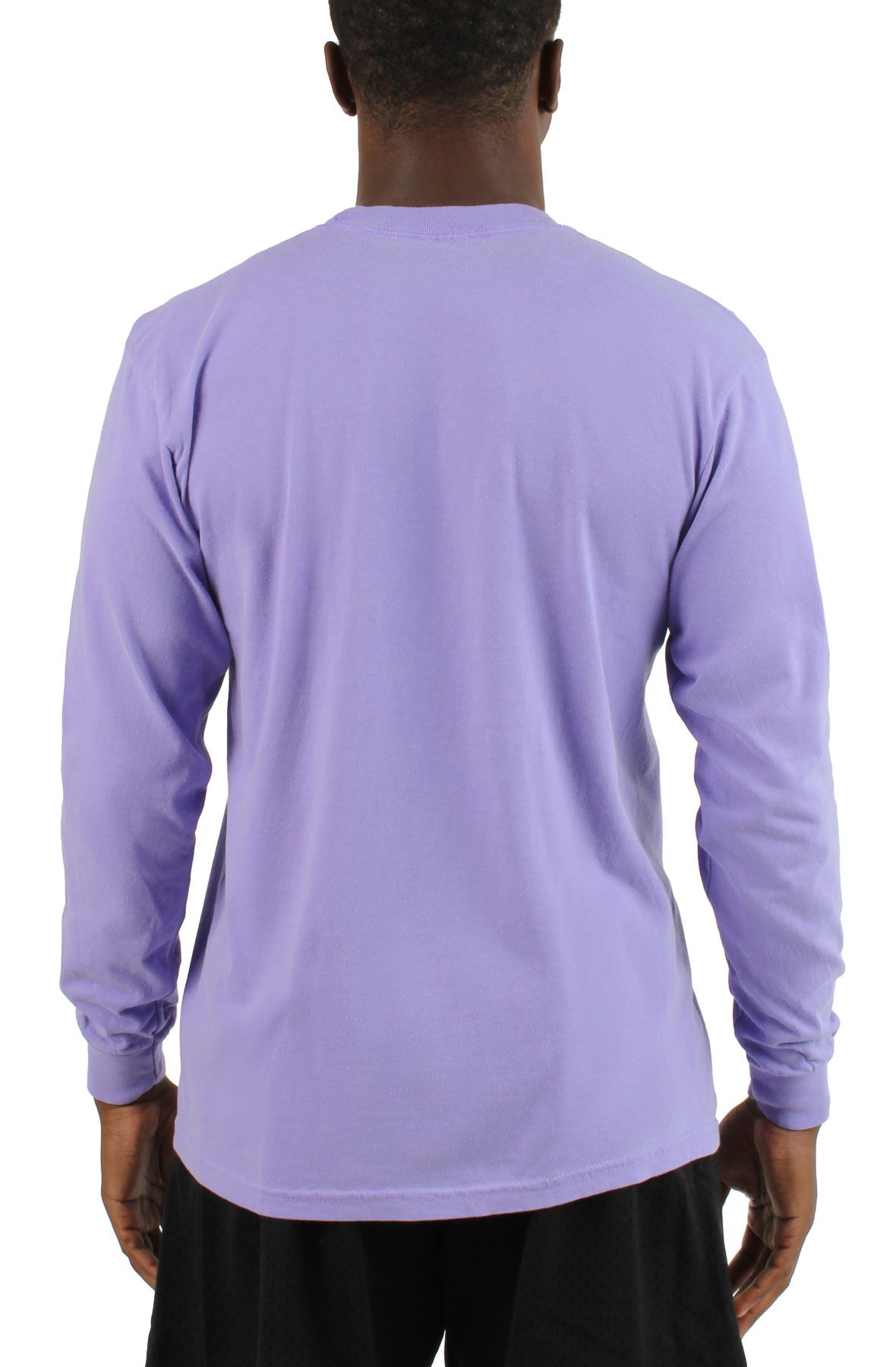 Mitchell & Ness Los Angeles Lakers Sidewalk Sketch Mens Long Sleeve Shirt (Purple)