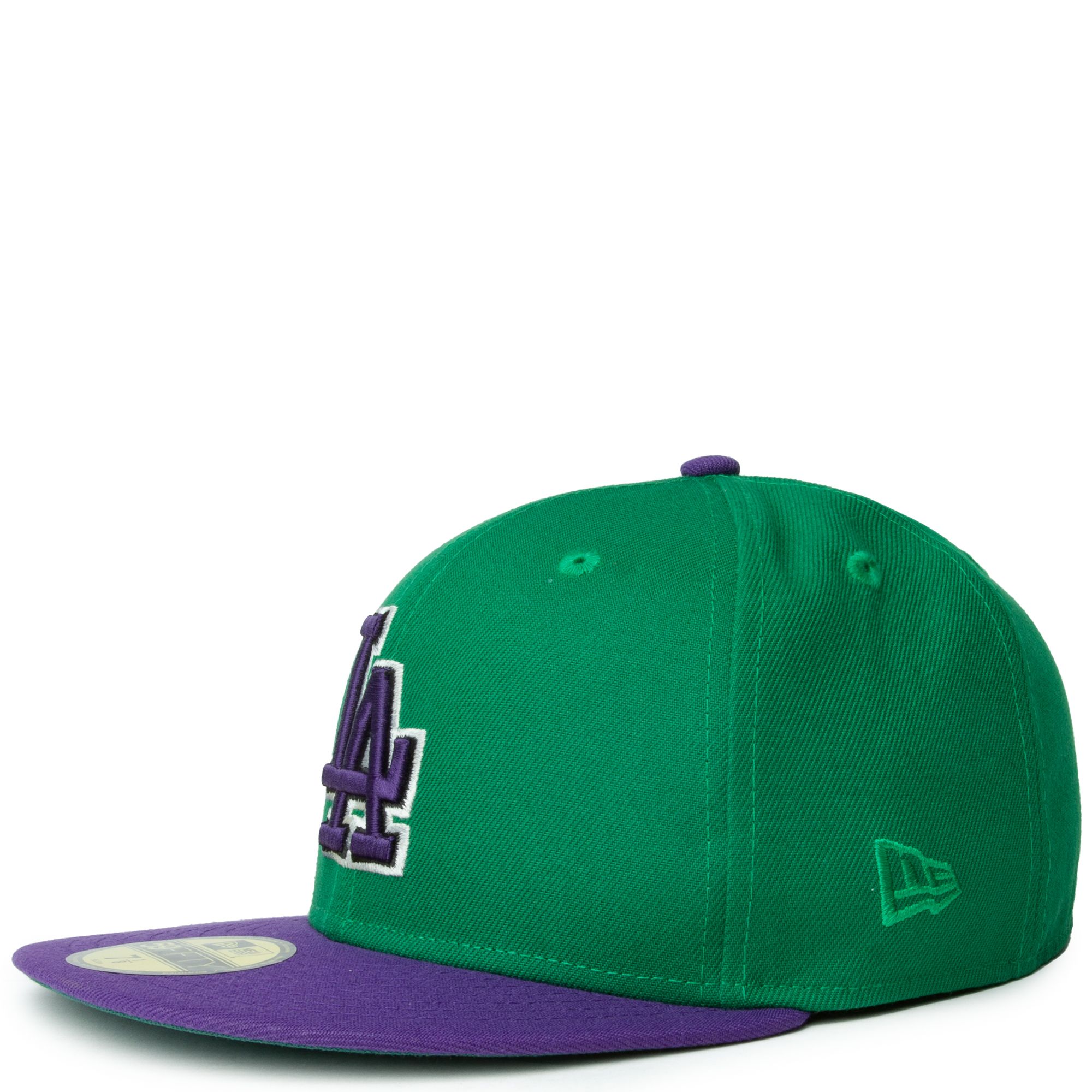 NEW ERA CAPS Los Angeles Dodgers Green Purple 59Fifty Fitted Cap
