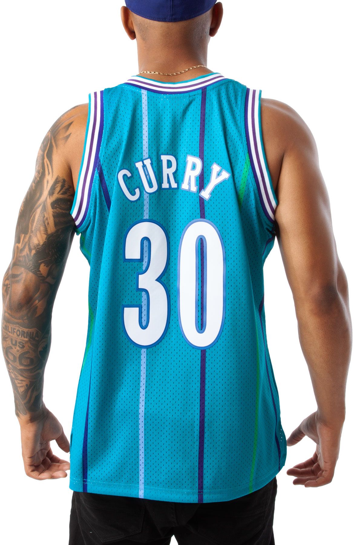 MITCHELL AND NESS Dell Curry Charlotte Hornets Road 1992-93 Swingman ...