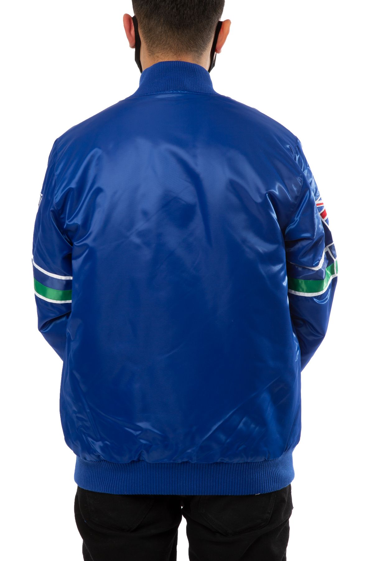 Seattle Seahawks Blue/Bright Green/Silver Satin Starter Jacket X