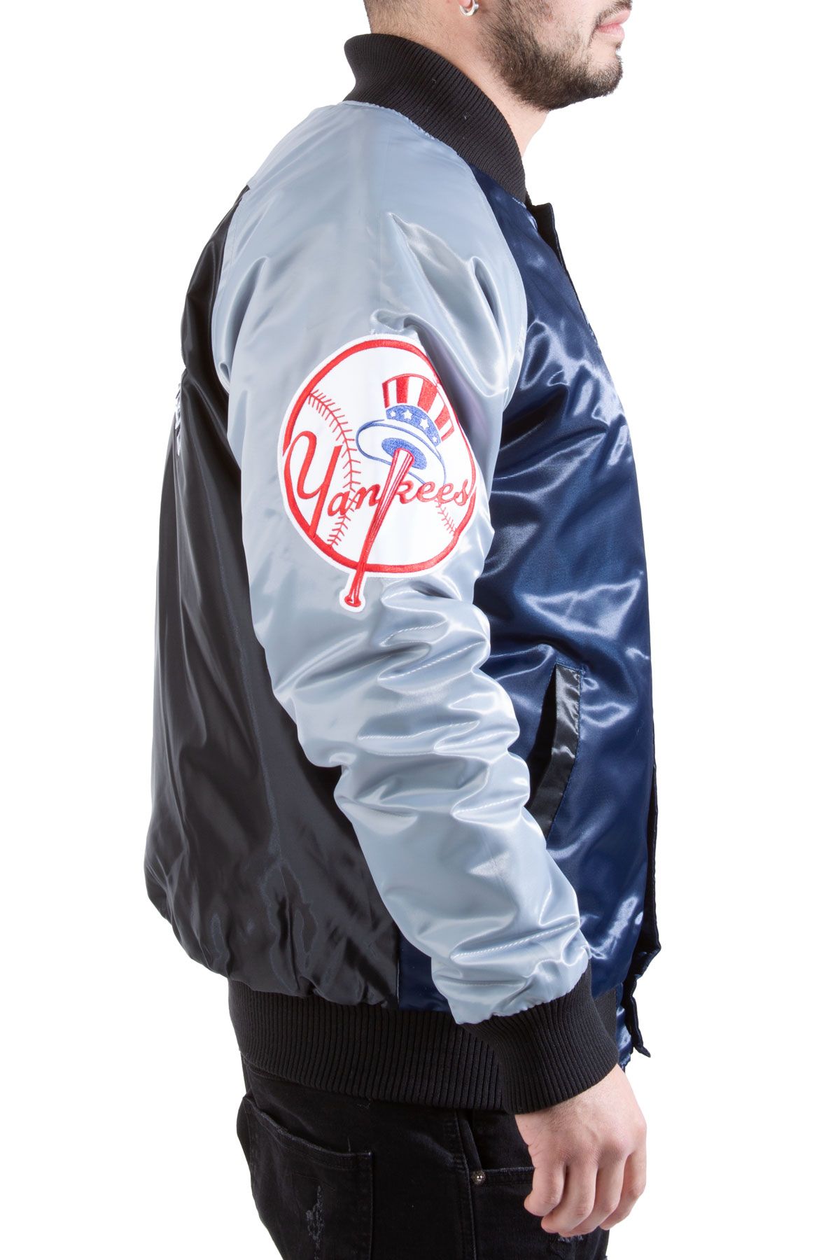 Starter New York Yankees Tri-Color Jacket Blu/Gry/Wht
