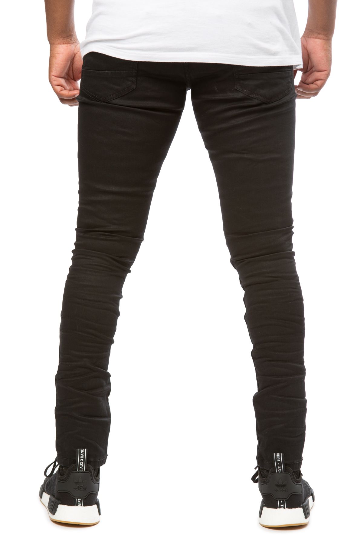 SMOKE RISE Antonio Zip Knee Jeans JP20634RBLK Shiekh
