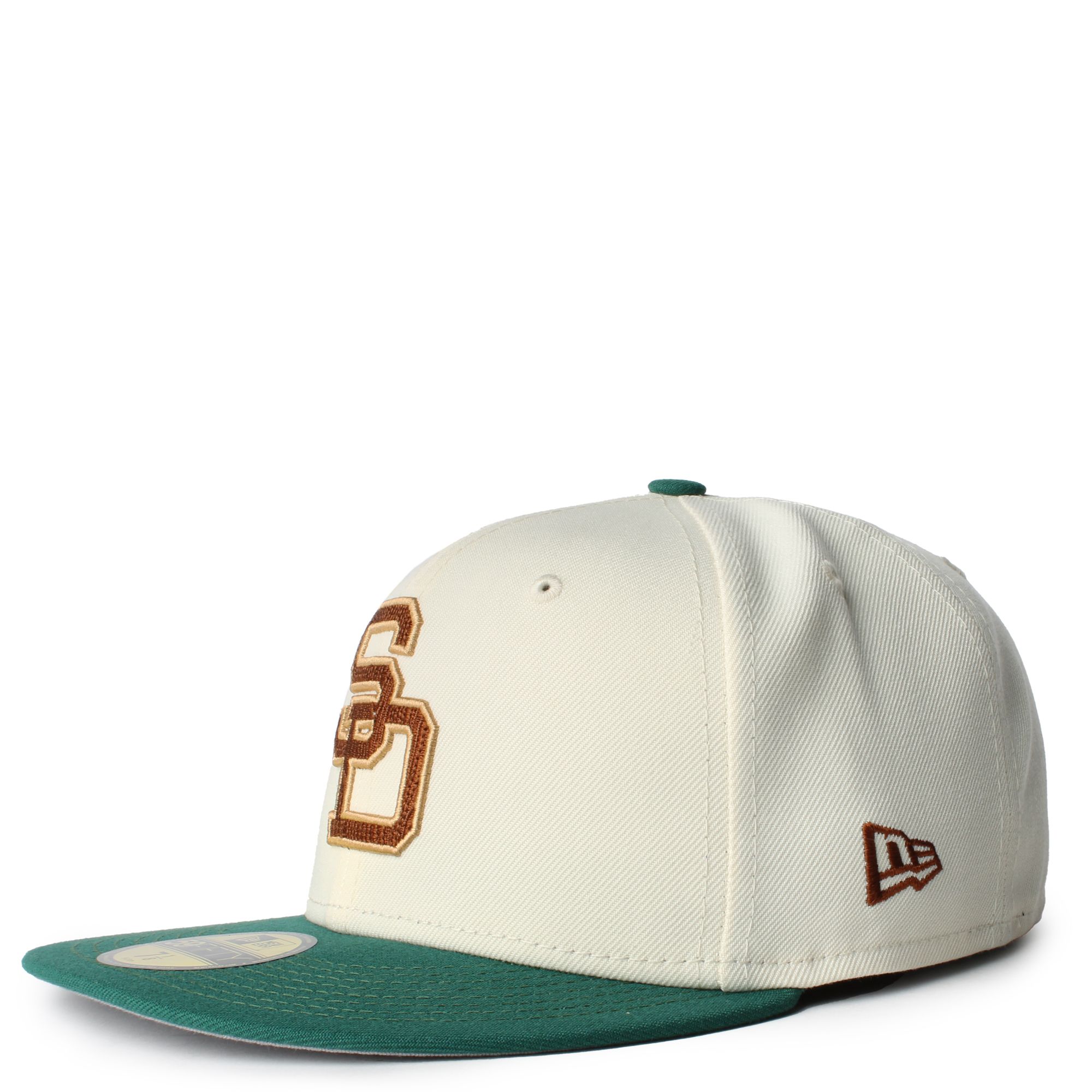New Era 59FIFTY San Diego Padres Camp Fitted Hat Chrome White Green