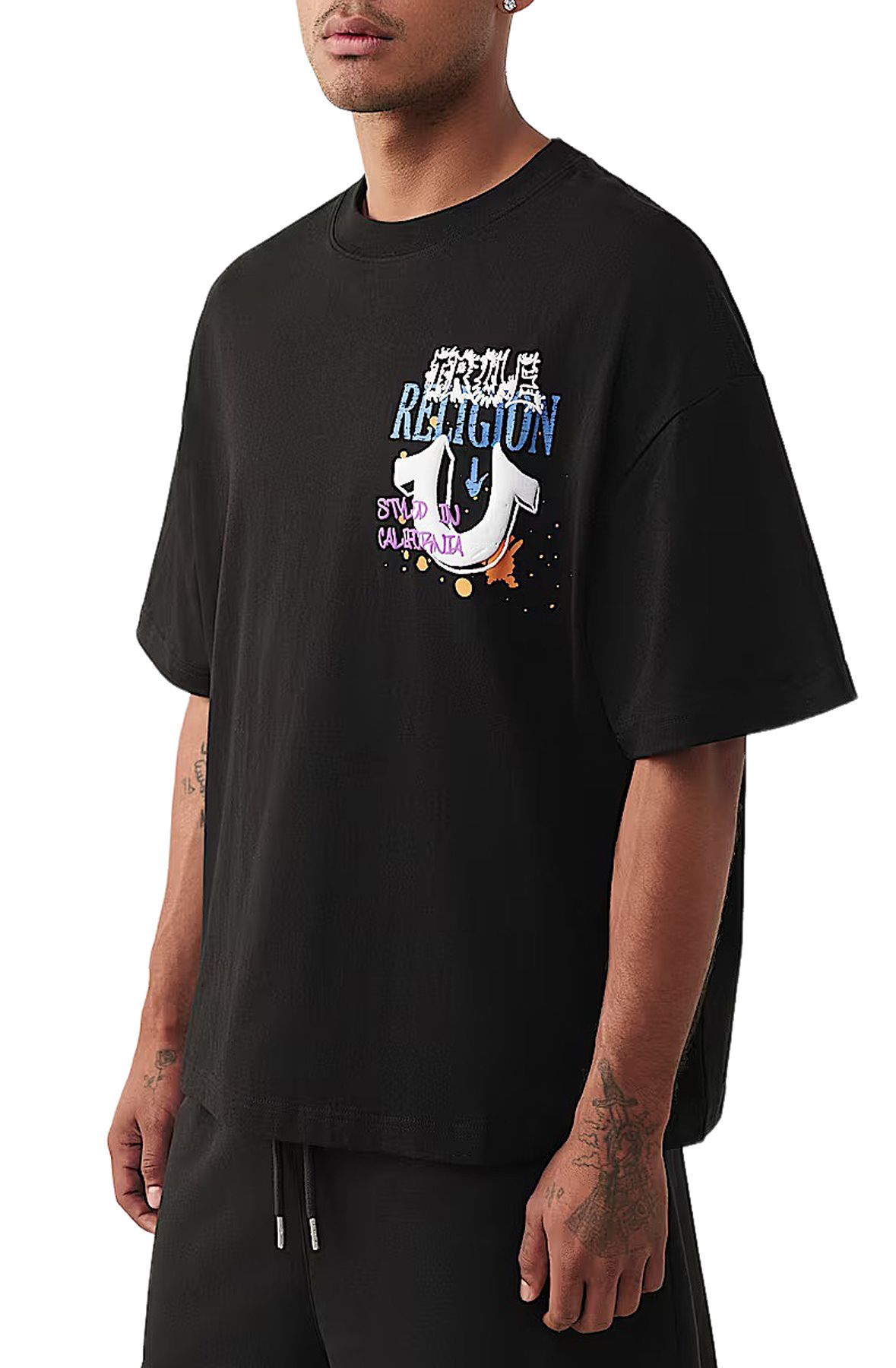 新品 BUDDHA Tシャツ XL ブラック TRUE RELIGION Concert Buddha Heavyweight Oversized T-Shirt 110446