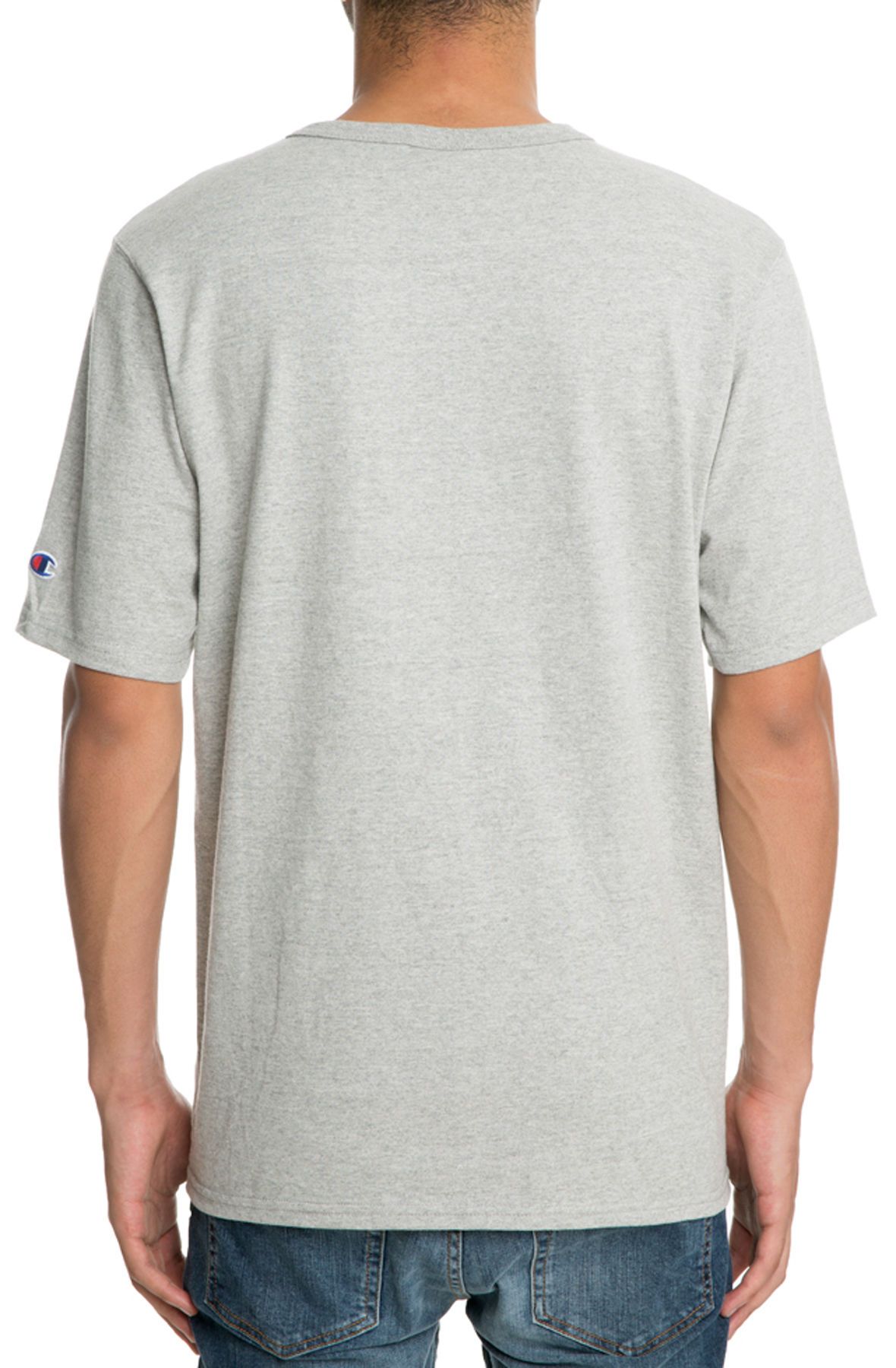 CHAMPION The Heritage Script Tee in Oxford Grey GT19-Y06136-1IC - Shiekh