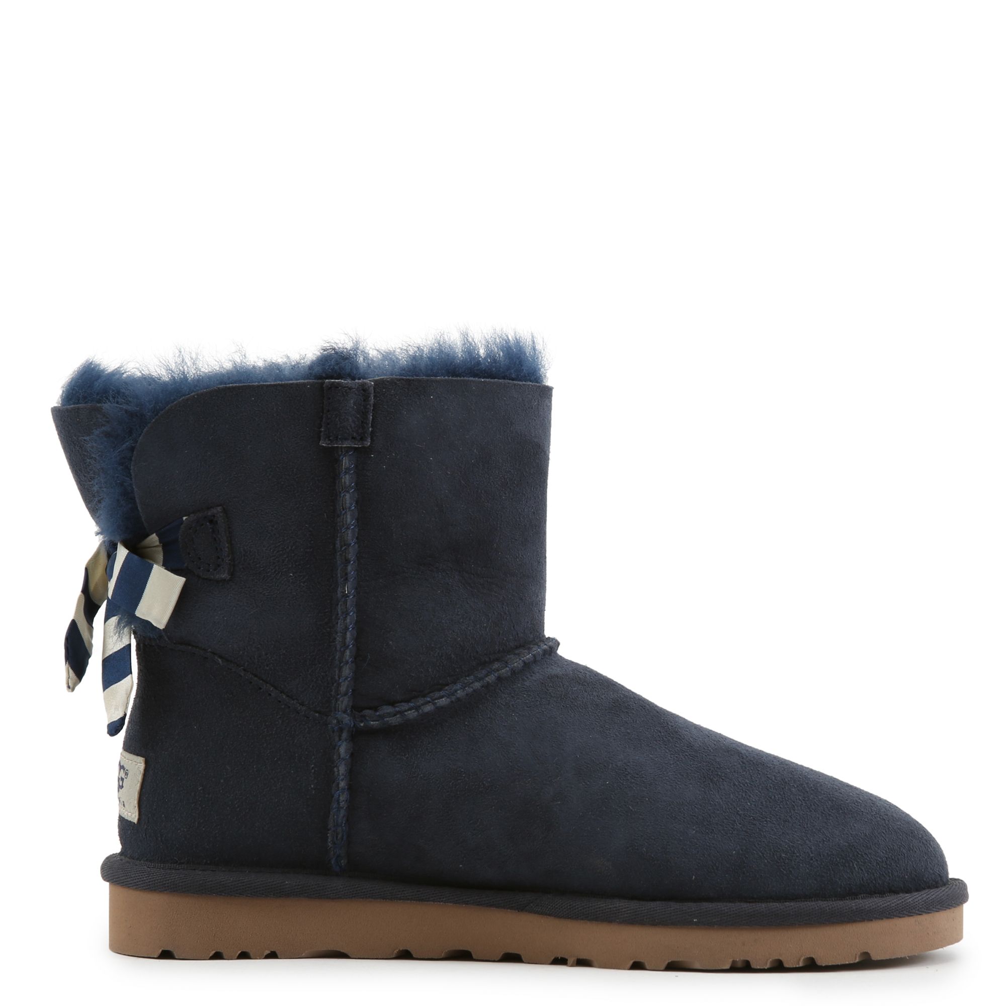 UGG Mini Bailey MINI/B/BOWSTRIPE/NVY - Shiekh