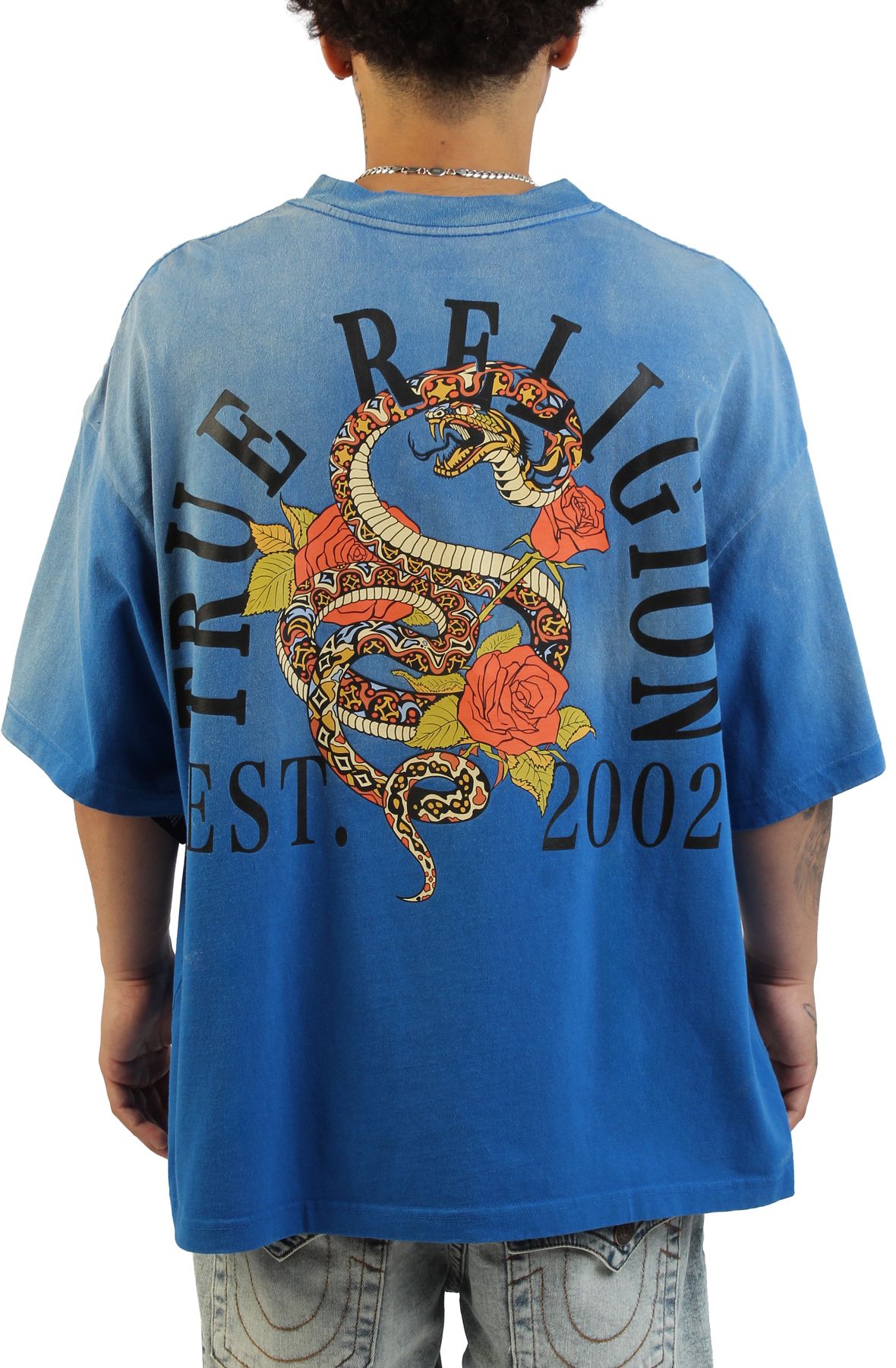 TRUE RELIGION Floral Snake Heavyweight Oversized T-Shirt 110246