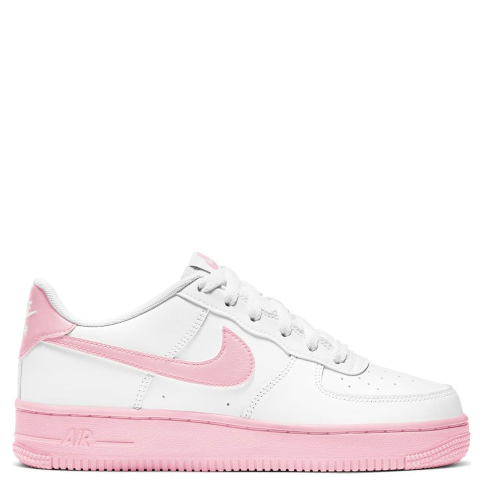 Nike Air Force 1 (GS) White/Pink Foam Big Kids Girls Shoes CV7663-100 Sz.6Y