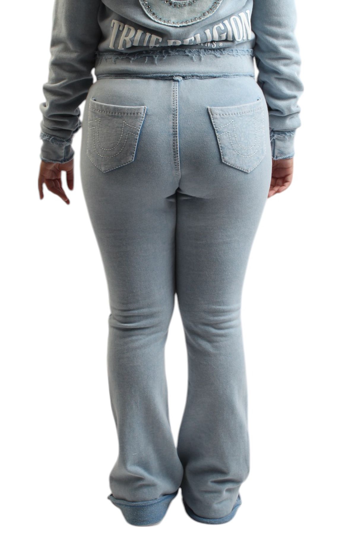 TRUE RELIGION WASHED BIG T RAW EDGE TRACK PANT 208713 - Shiekh