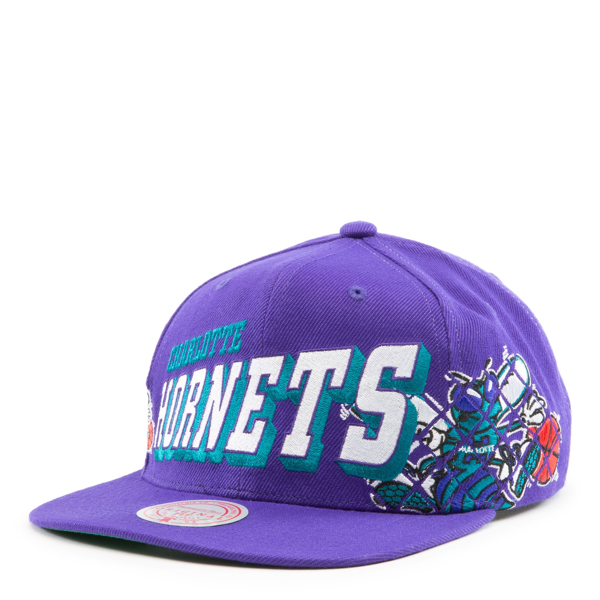 MITCHELL AND NESS The Grid Charlotte Hornets Snapback Hat