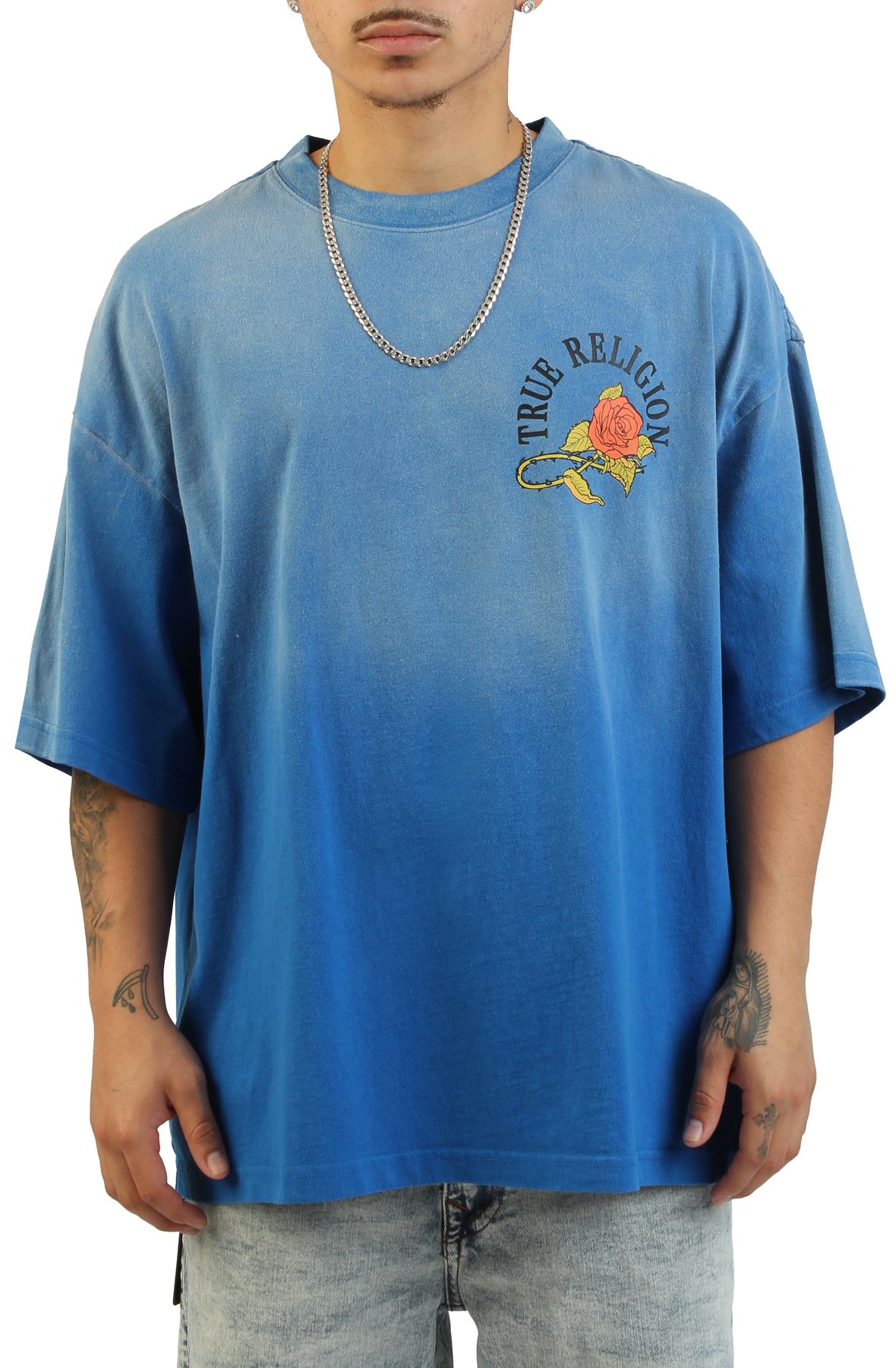 TRUE RELIGION Floral Snake Heavyweight Oversized T-Shirt 110246