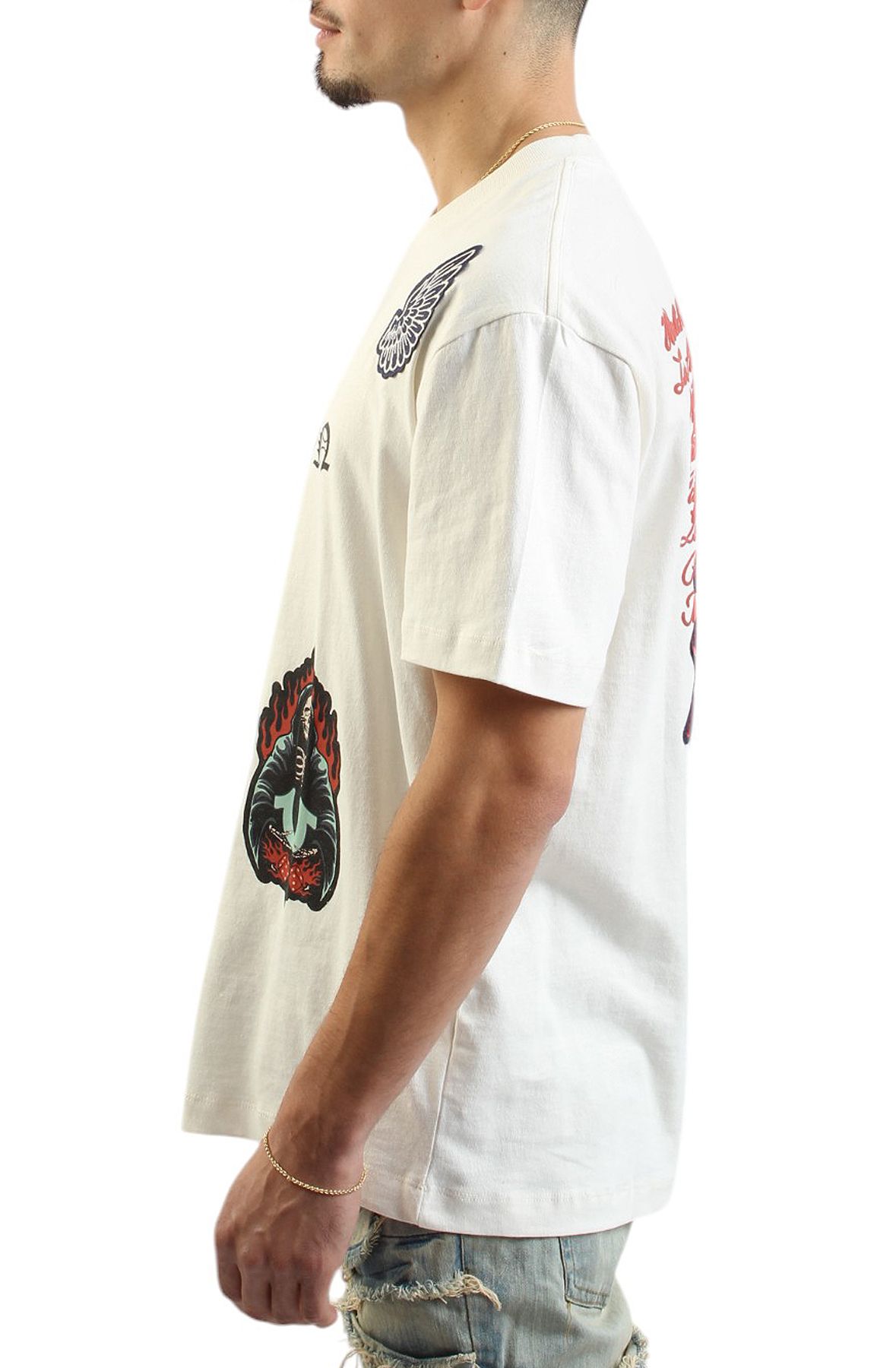 TRUE RELIGION ★ チェーン刺繍 MFG Tシャツ TRUE RELIGION Paisley Flocked Logo T-Shirt 108146-1700 - Shiekh
