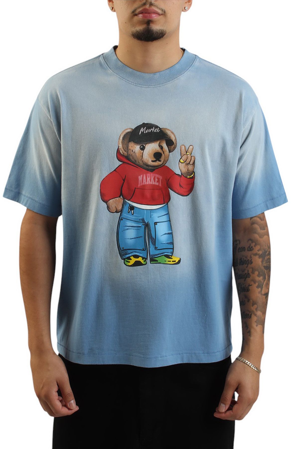 MARKET Fit Check Bear T-Shirt 399002171BLU - Shiekh MARKET Fit Check Bear T-Shirt 399002171BLU - Shiekh