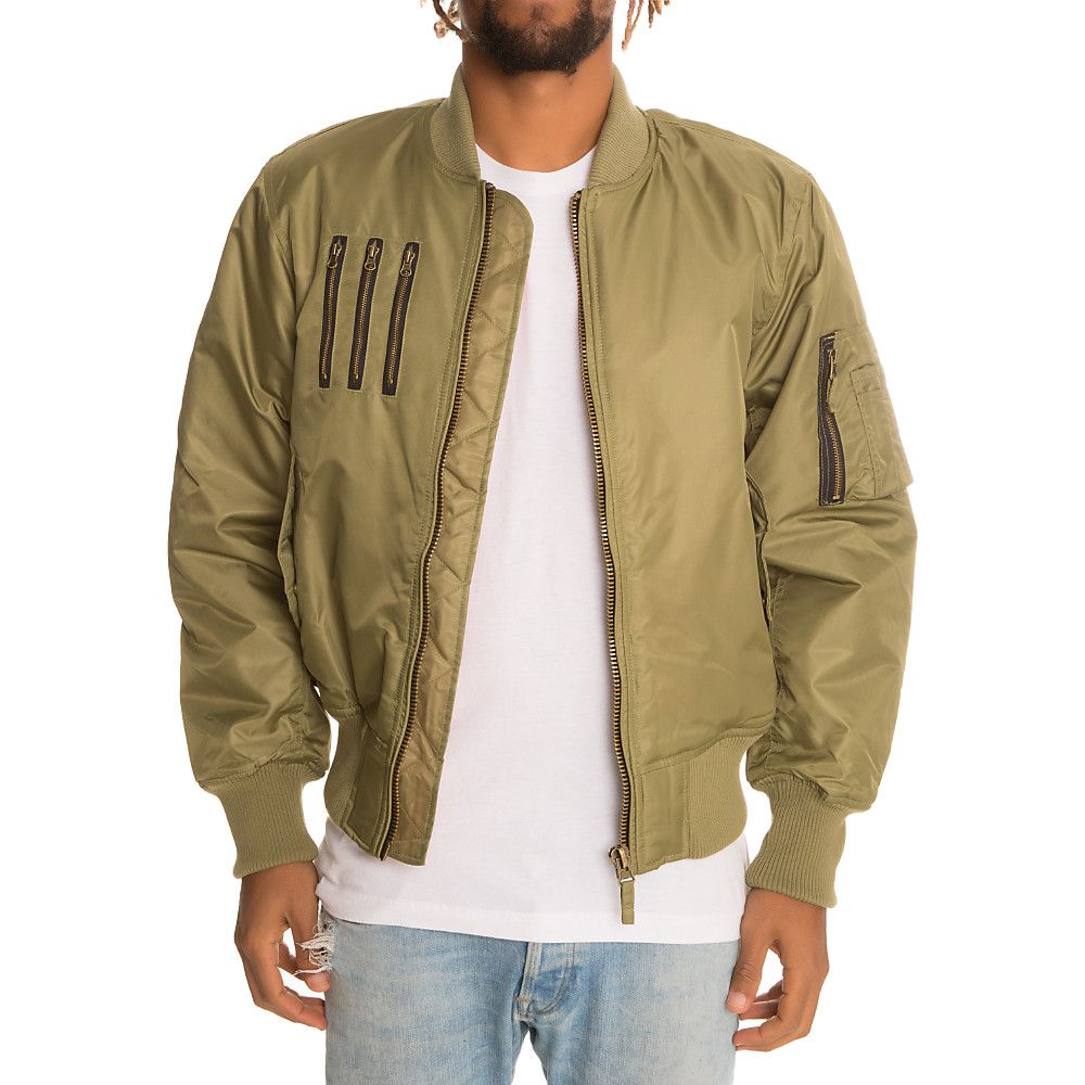 GENUINE Men's M1 Bomber Jacket HS-601 OLV - Shiekh