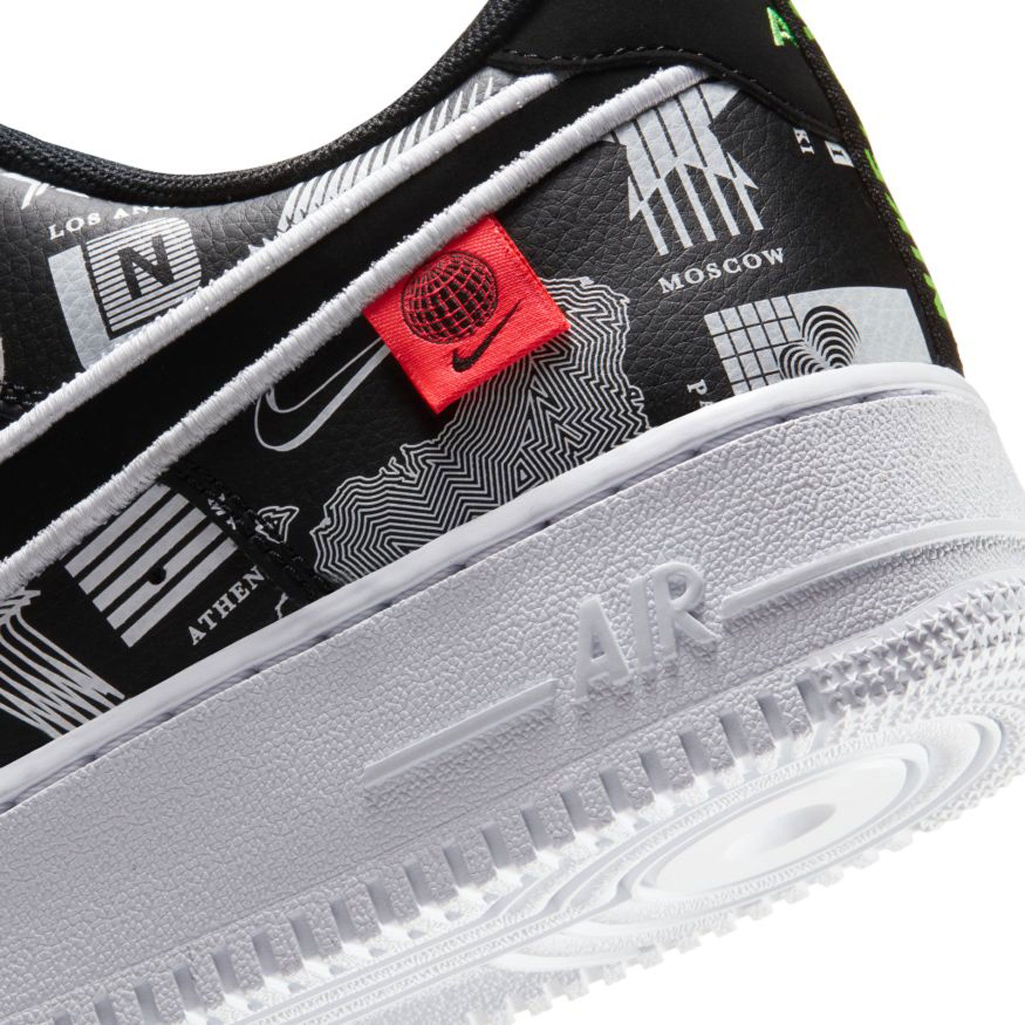 Size 8.5 - Nike Air Force 1 '07 LX Worldwide Pack - Black White Over  Branding