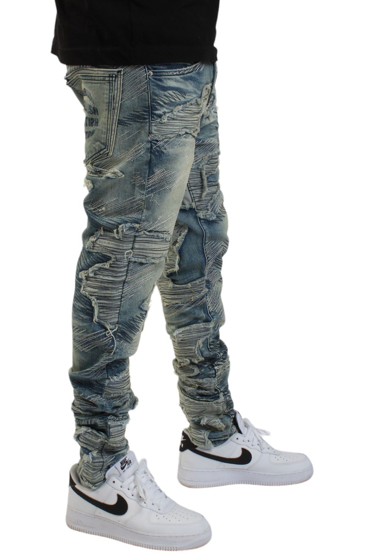 【未使用】rough&swell RSM22259 DETROIT PANTS EMBELLISH Colt Distressed Jean EMBSPR24-016 - Shiekh