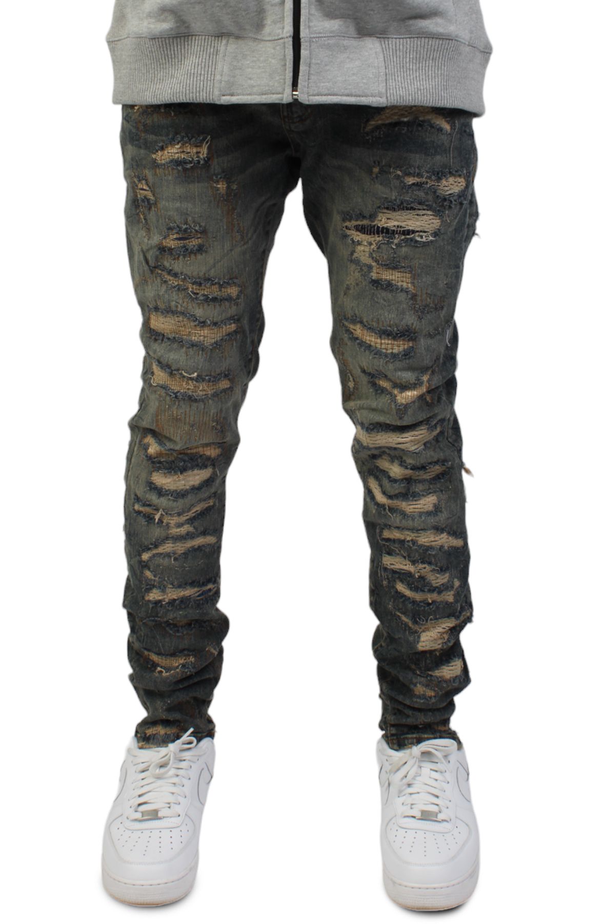 BRIAN BROTHERS INC. Distressed Stacked Jeans JS1160-DSTORM - Shiekh