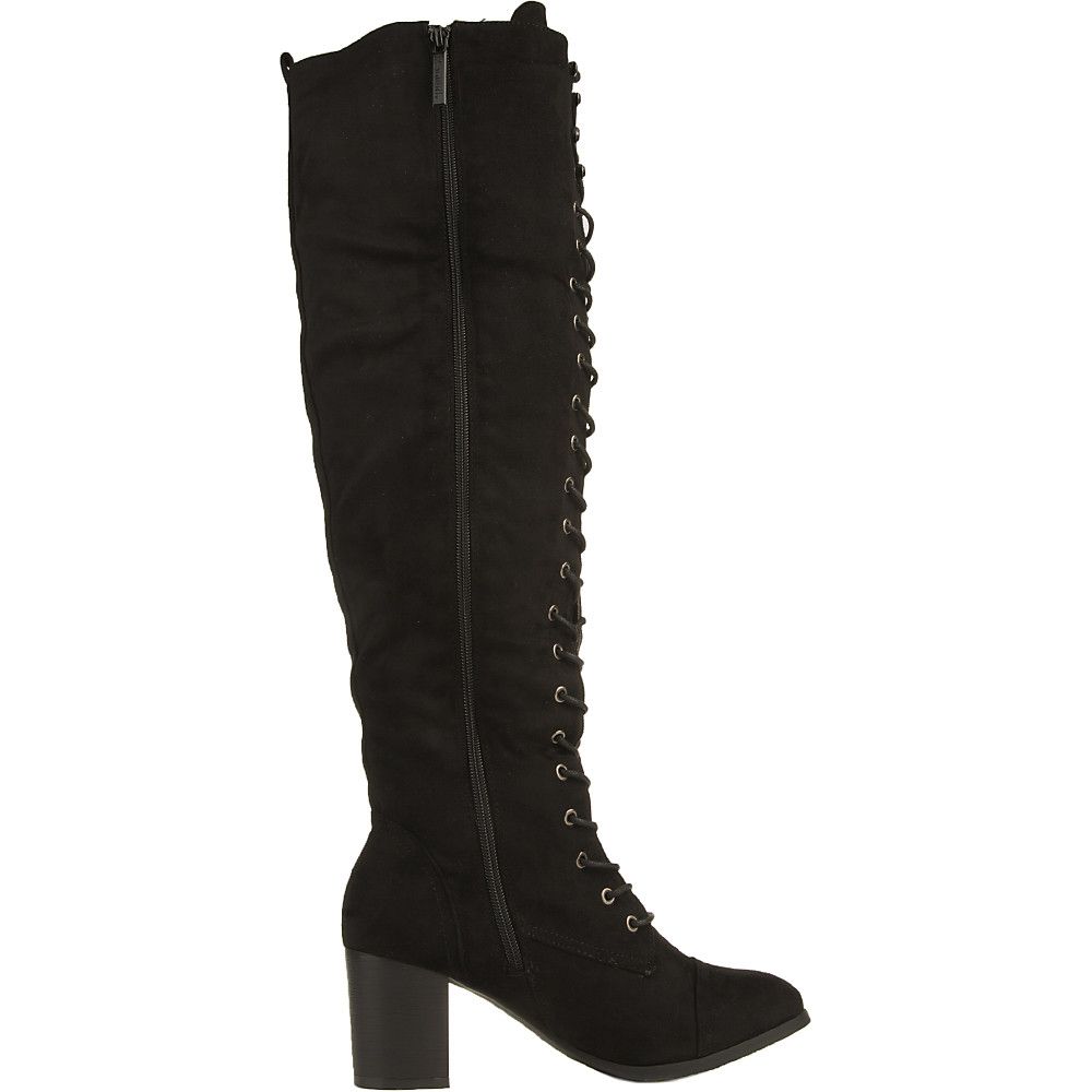 lace up boots womens knee high