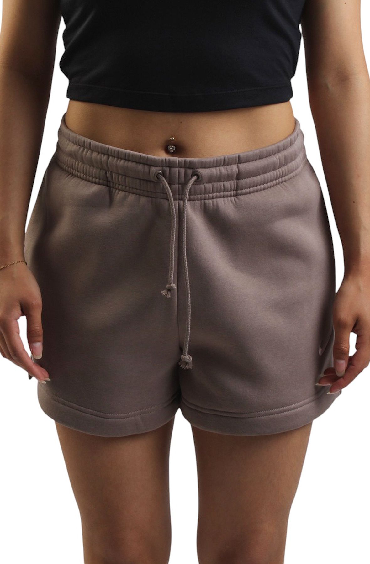 Factory: Linen-blend Elastic-back Short For Women