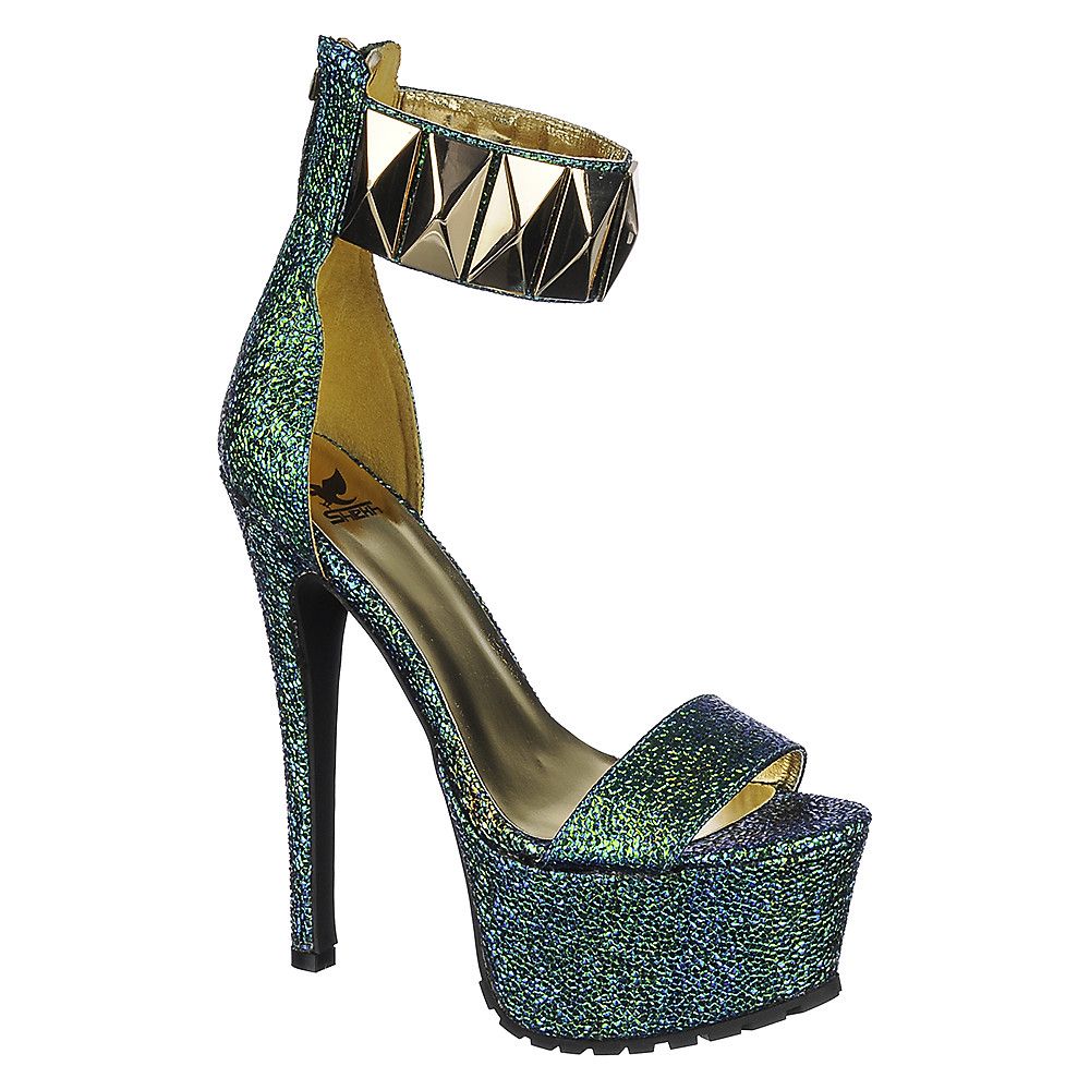 SHIEKH Women's Rage High Heel Platform Shoe RAGE BLU.IRI Shiekh