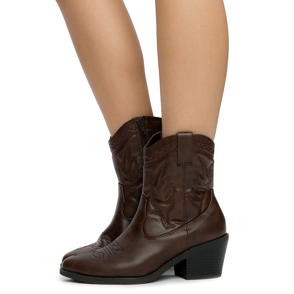 soda brown ankle boots