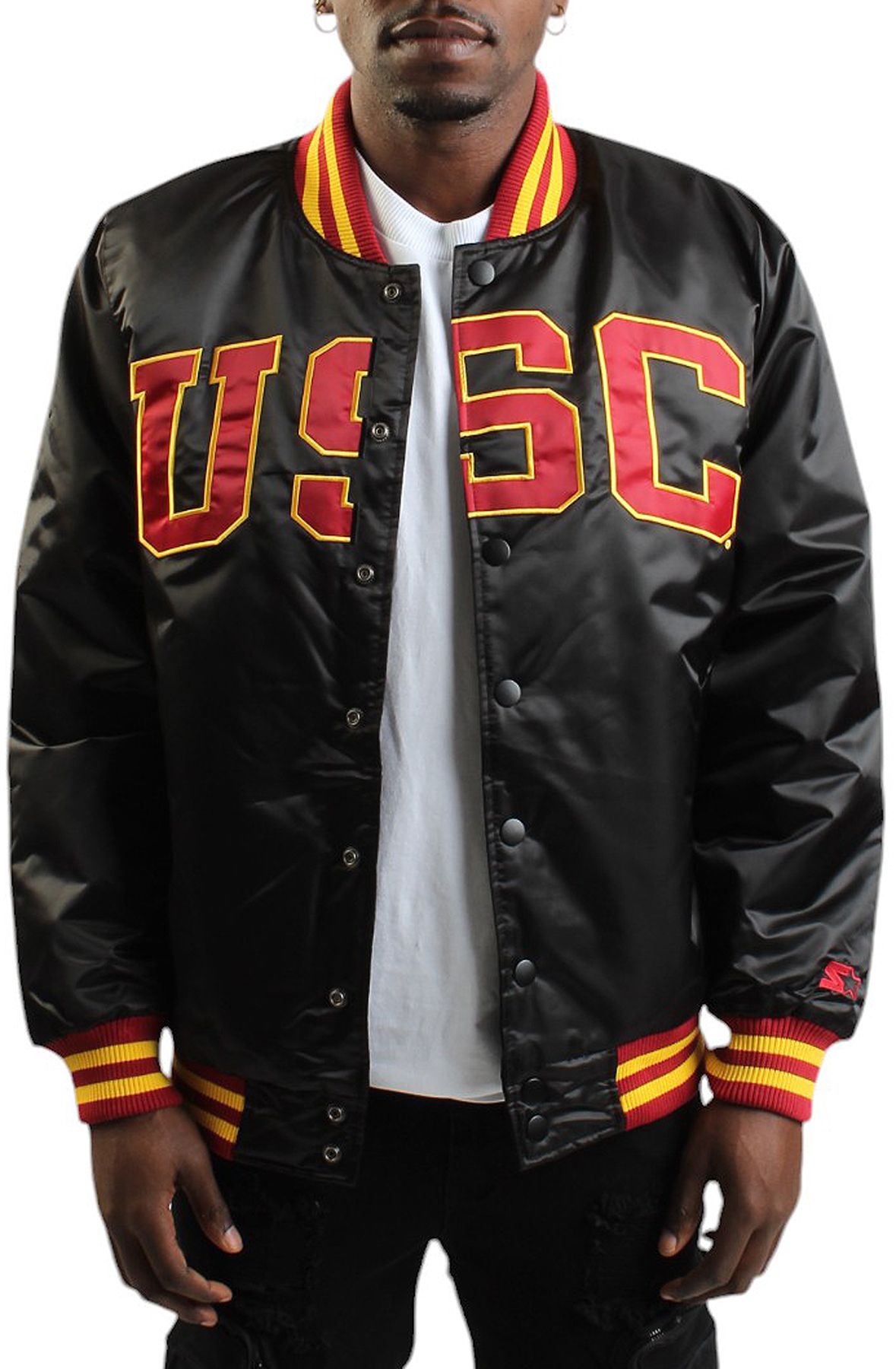 Champion Men's Varsity Jacket Full Zip/ Size Small/Black
