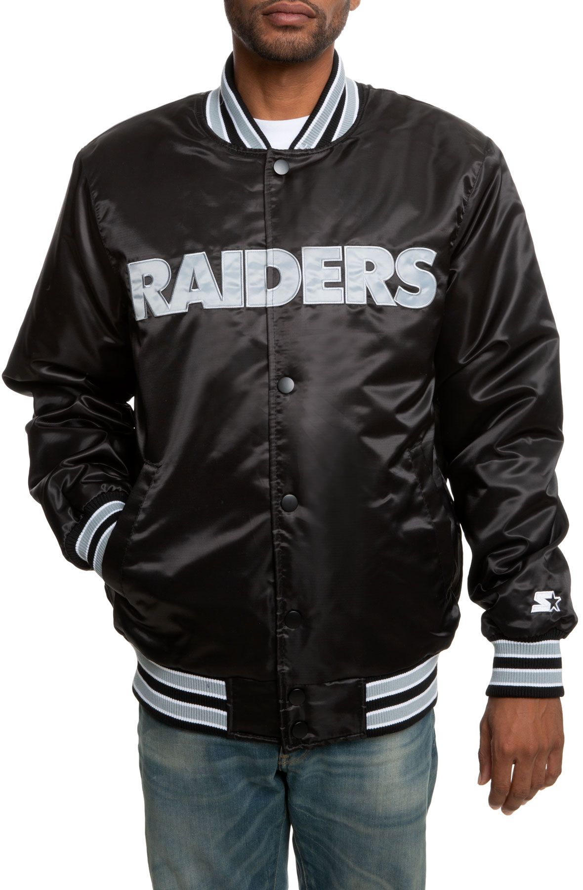 STARTER Oakland Raiders Varsity Jacket LS90E155-RAD - Shiekh