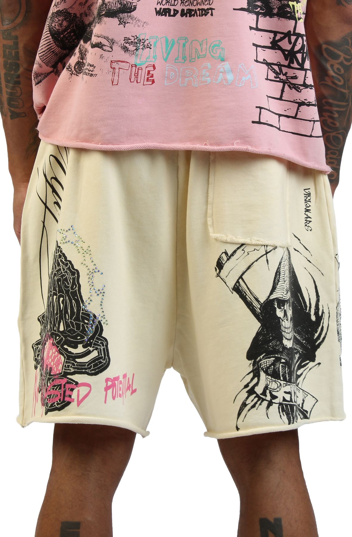 REBEL MINDS Culture Shorts 610-31901CRM - Shiekh