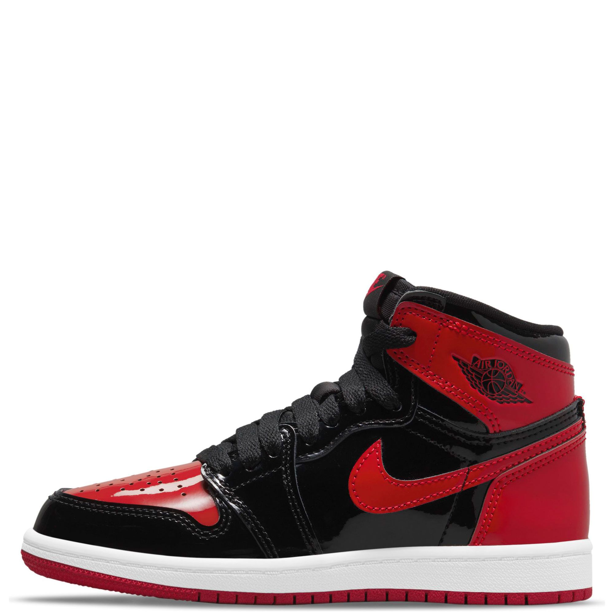 (PS) JORDAN 1 RETRO HIGH OG AQ2664 063 - Kids – Black/Varsity Red-white