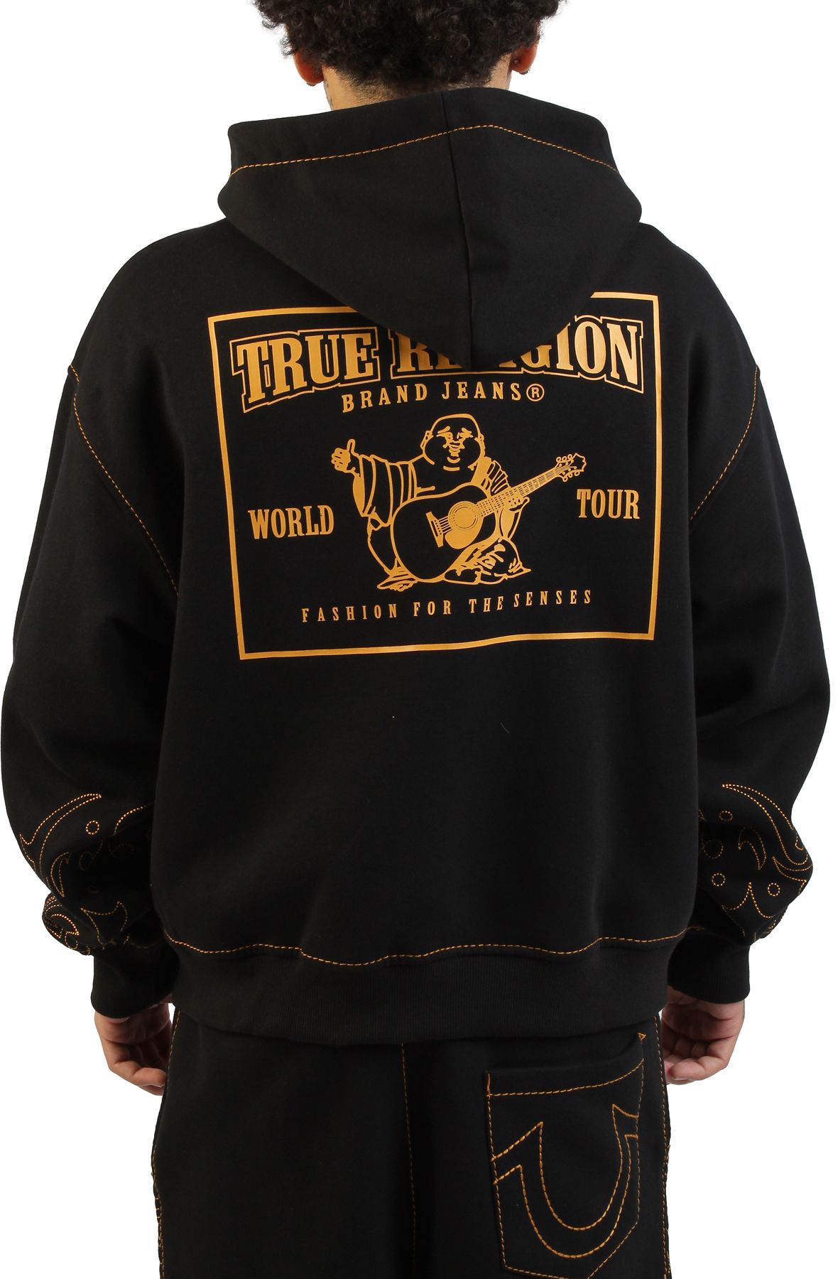 TRUE RELIGION Rodeo Big T Boxy Zip Hoodie 110264-1001 - Shiekh