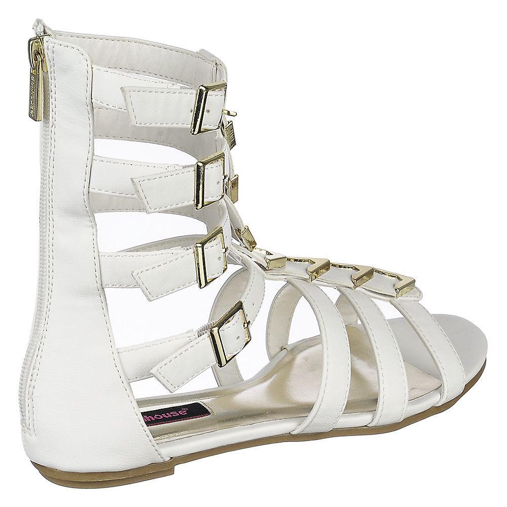 white gladiator sandals size 11