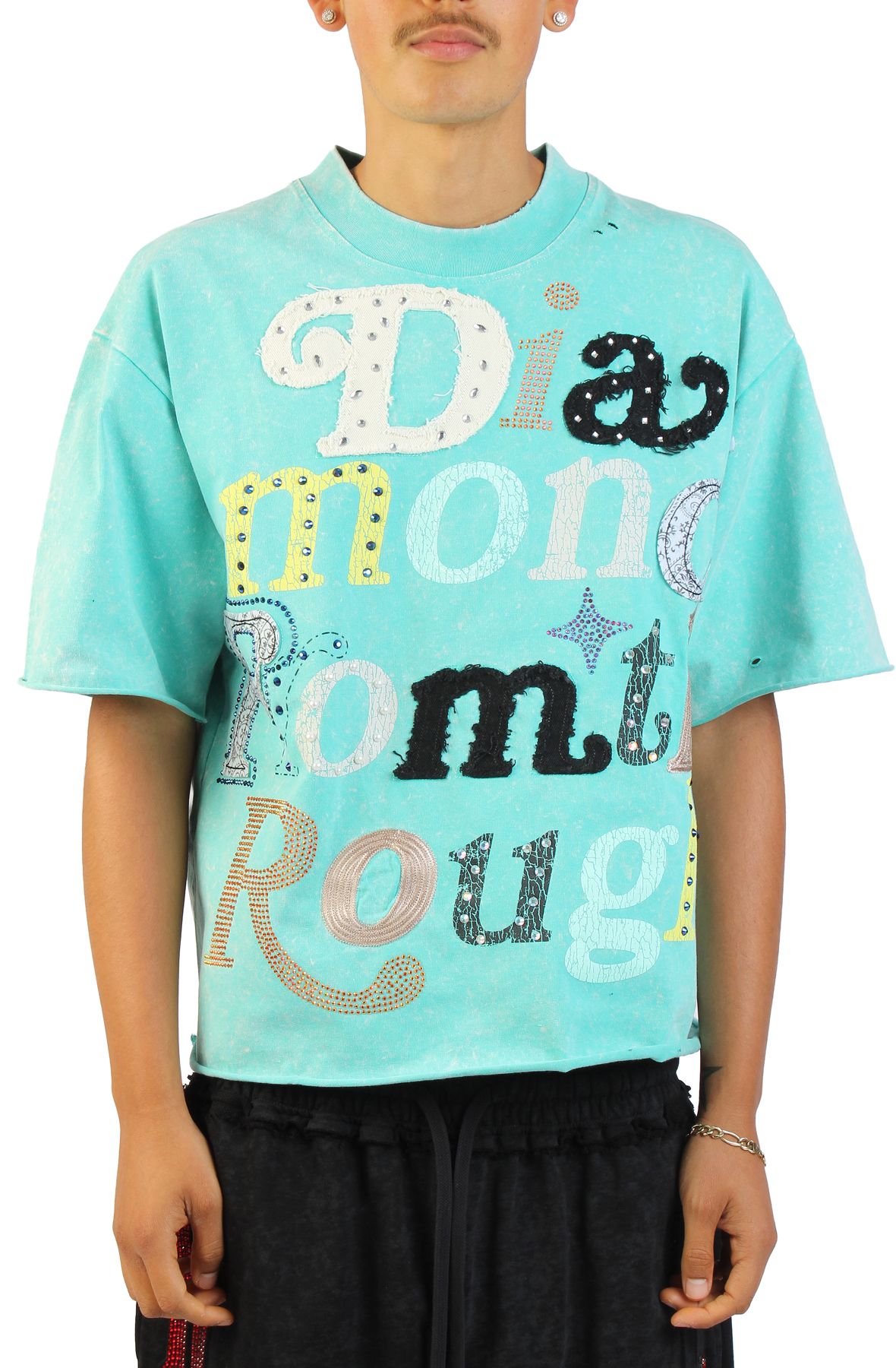 REBEL MINDS Diamond in the Rough T-Shirt 610-31125JADE - Shiekh