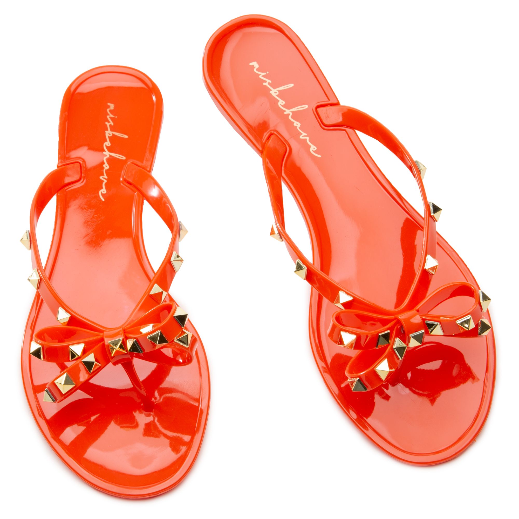 Orange bow online sandals