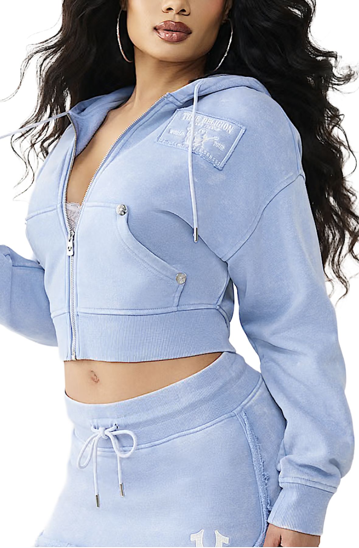TRUE RELIGION Vintage Washed Zip-Up Hoodie 209881-4943 - Shiekh