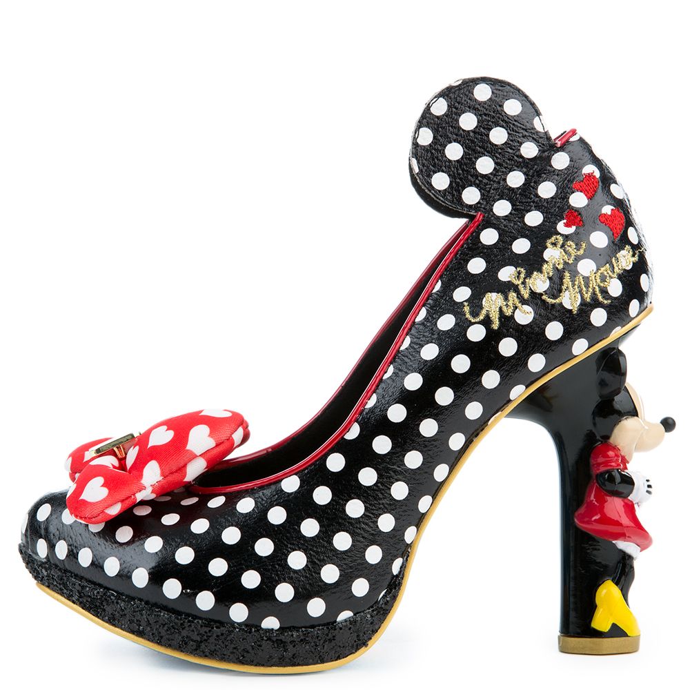 Irregular Choice Disney Glitzy Mickey Mid Heels Size 6.5 