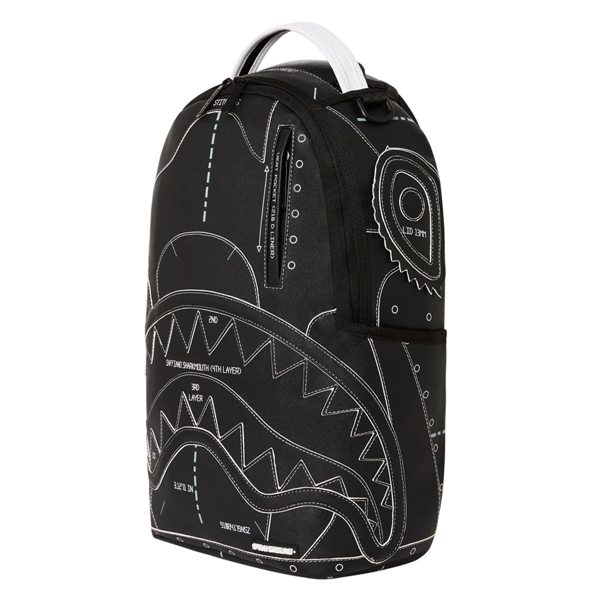 Backpacks Sprayground - Trinity Shark rhinestones backpack in grey