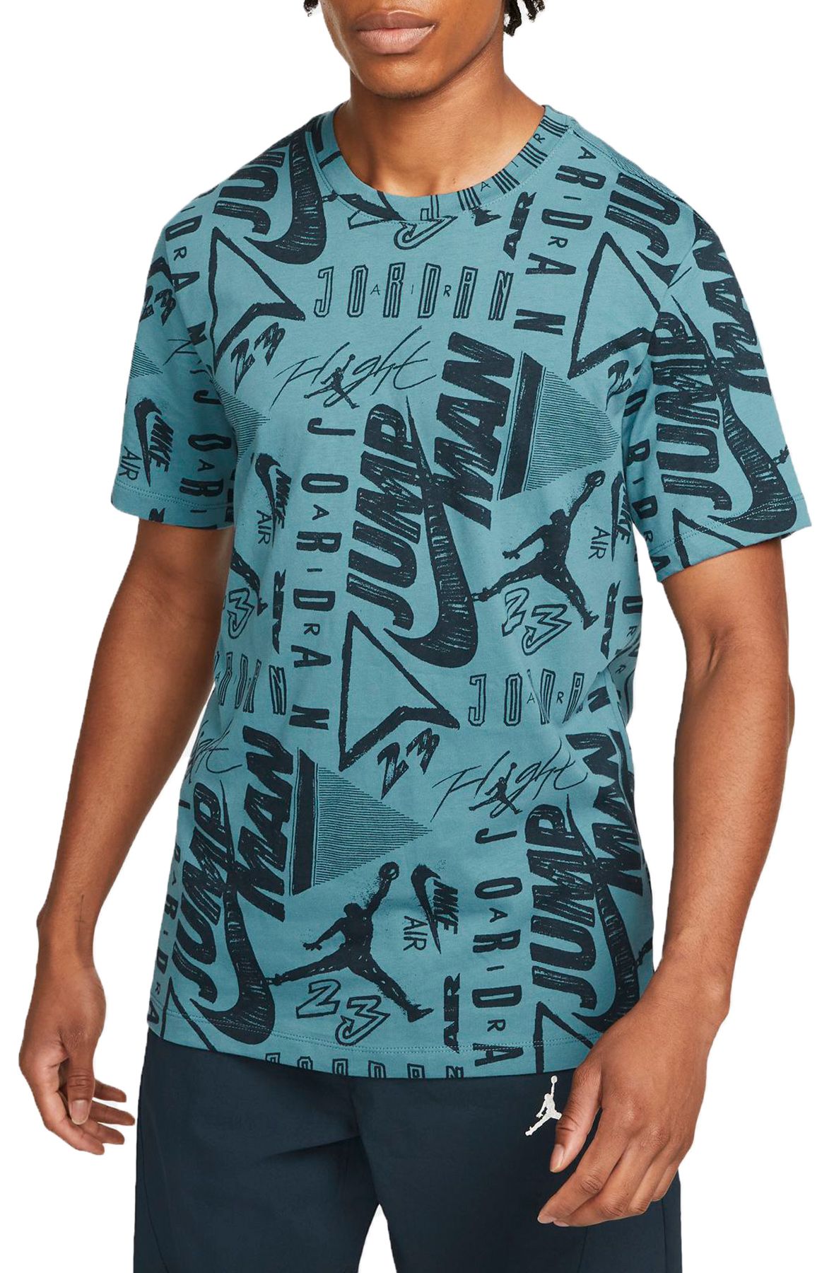 JORDAN Short-Sleeve Allover Printed T-Shirt DC9801 415 - Shiekh