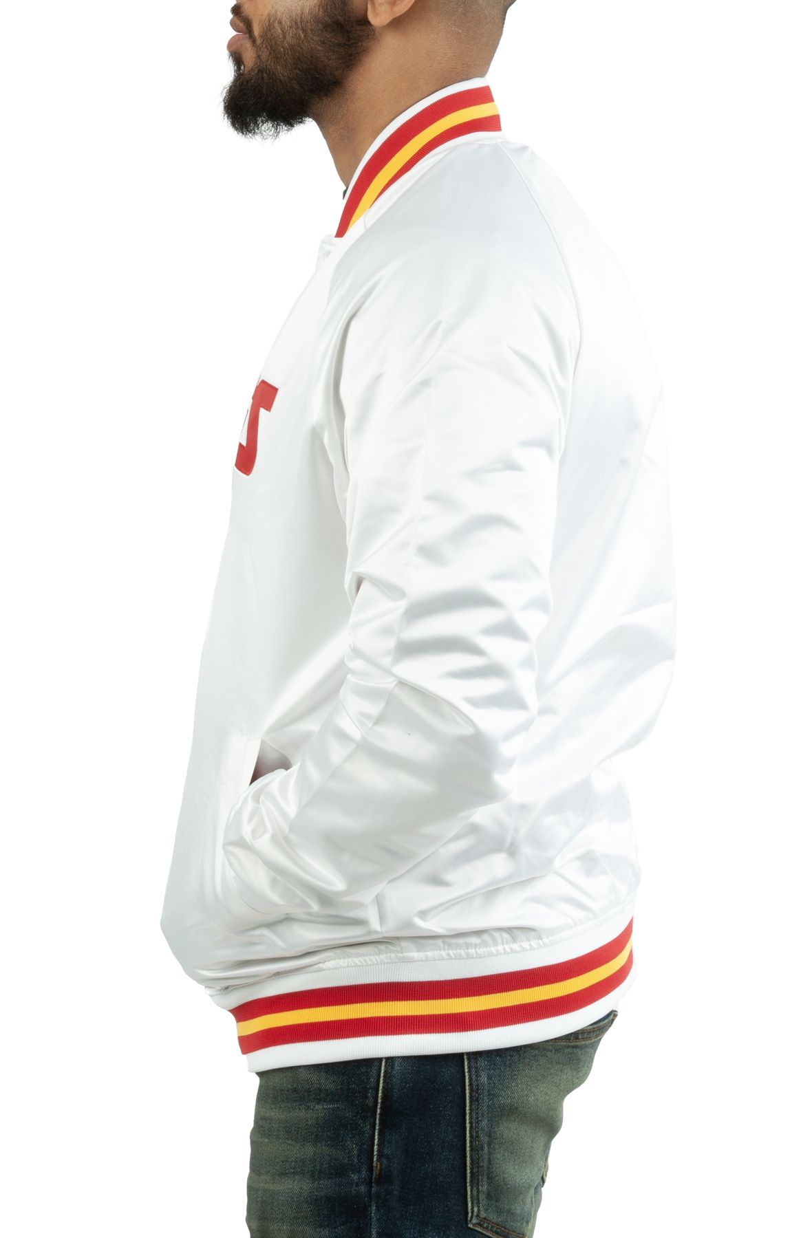 Kansas City Chiefs White Satin Jacket