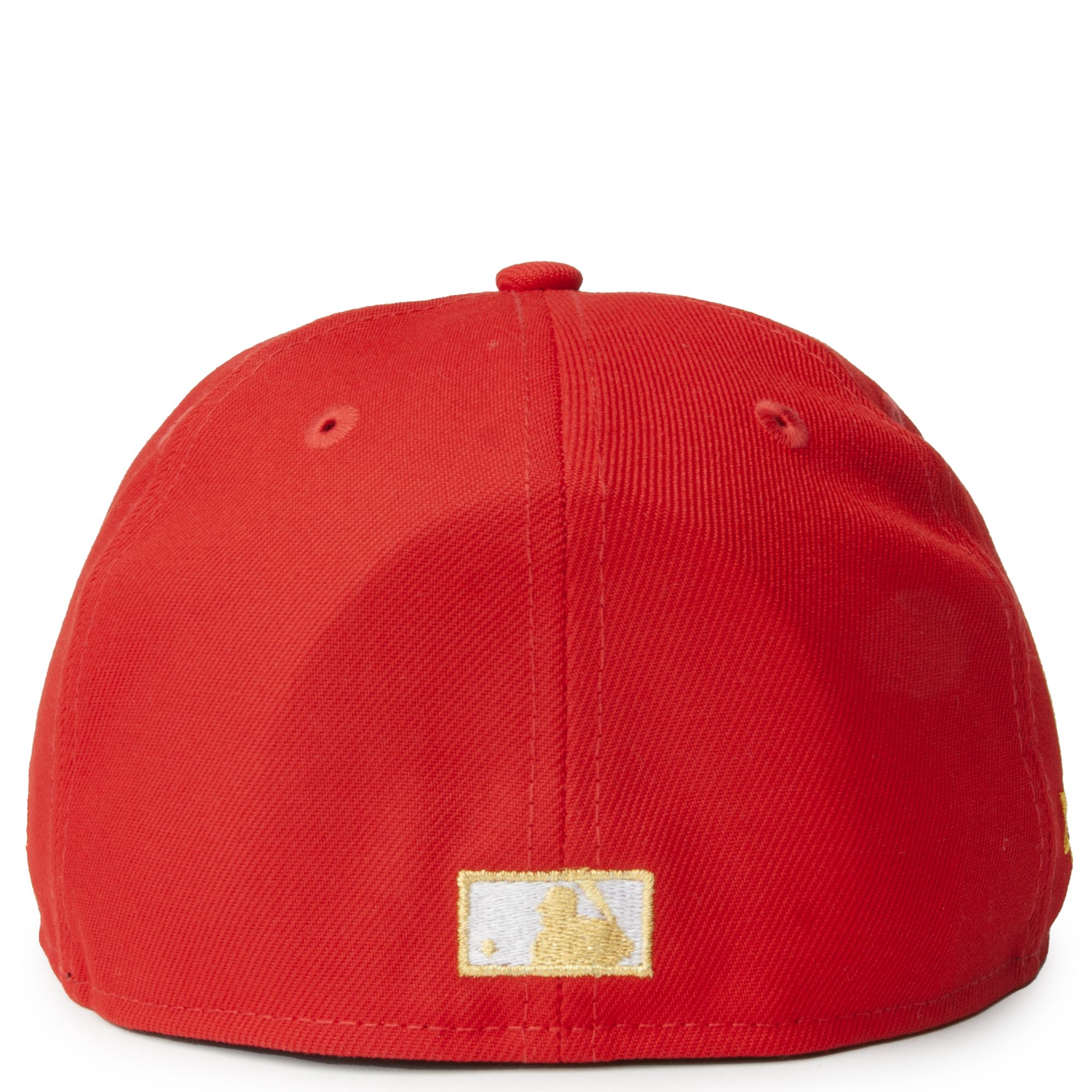 New Era Caps Braves Red Gold 59FIFTY Fitted Hat Red/Gold